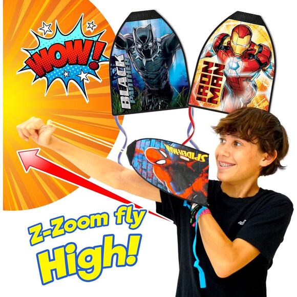 JA-RU Marvel Spiderman Fling Flyer Finger Kite Launcher Outdoor Toy for Kids 4-8 - Picture 6 of 7